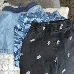 3T shorts bundle, black and blue
